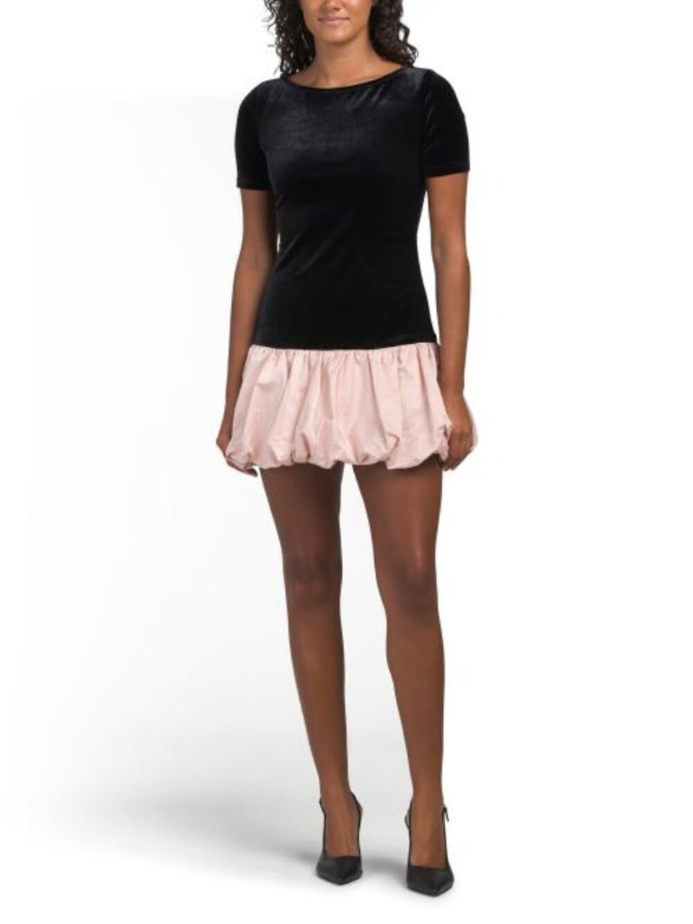 MAUDE CLUB Linen Blend Cosmo Mini Dress